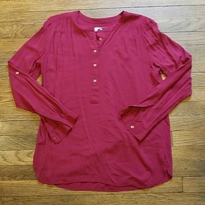 Cute and Comfy Pink Henley Tunic